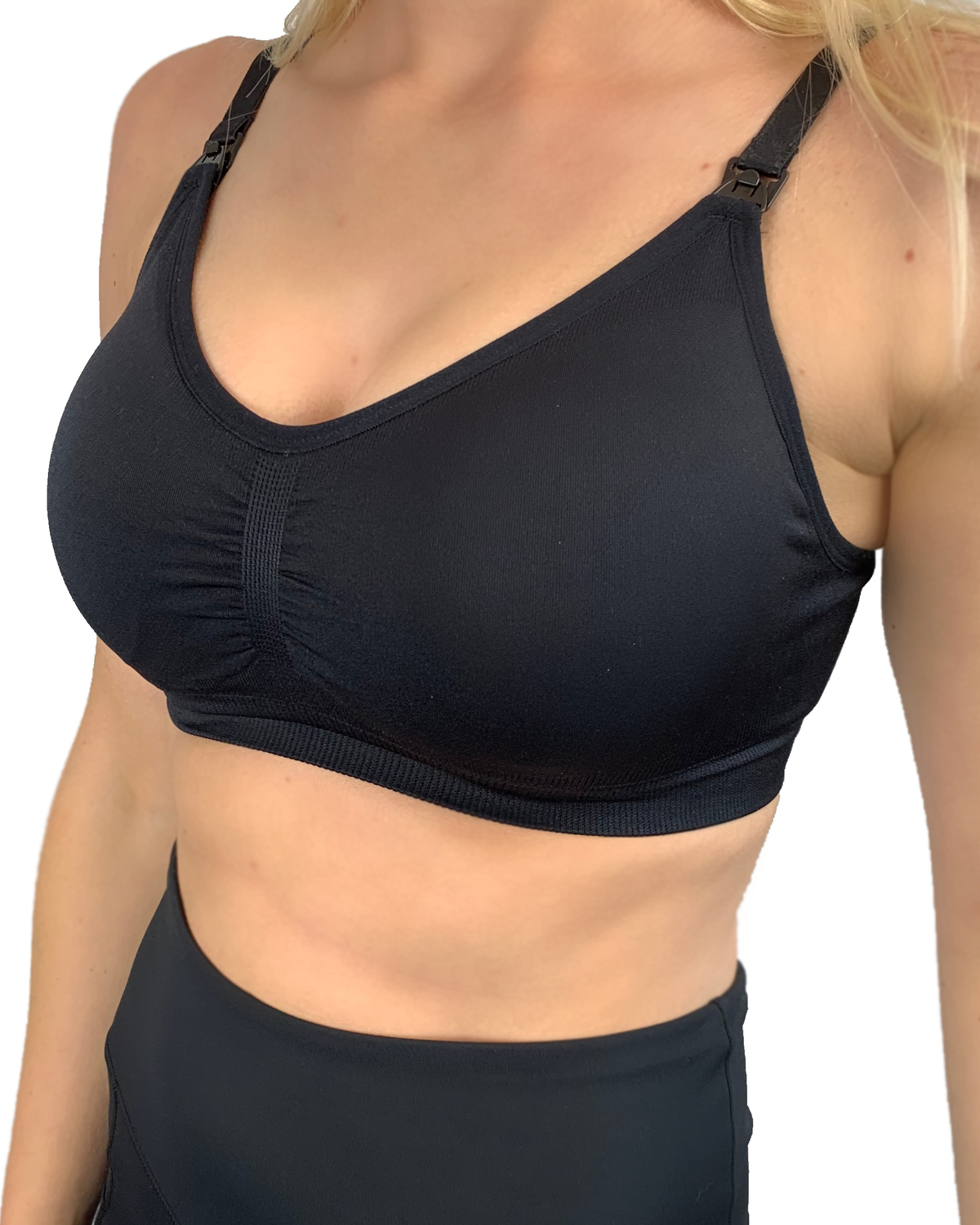 Everyday Seamfree Maternity and Nursing Bra | A to GG Cup | Black