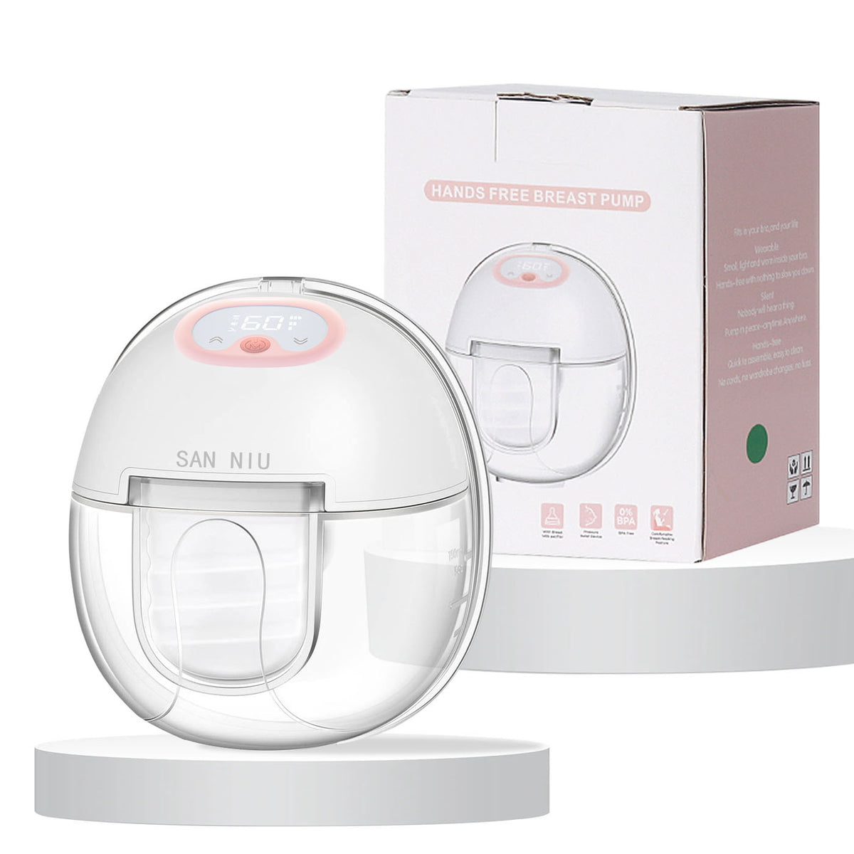 New All‑in‑One Hands‑Free Wearable Electric Breast Pump, Portable Silent Invisible Breast Milk Extractor with Strong Suction