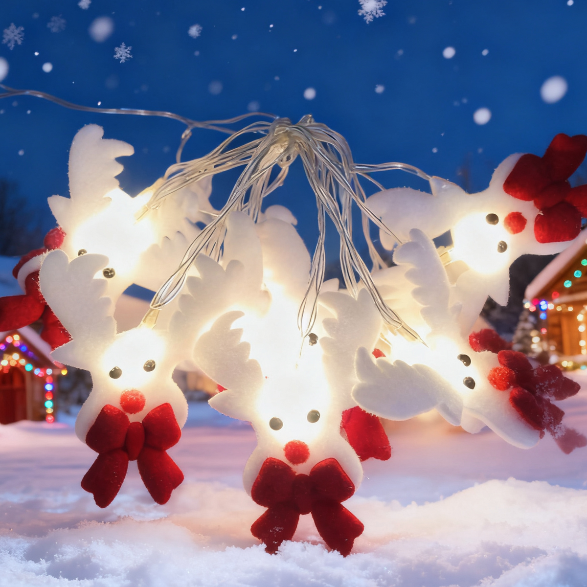 Non woven deer Christmas light LED string