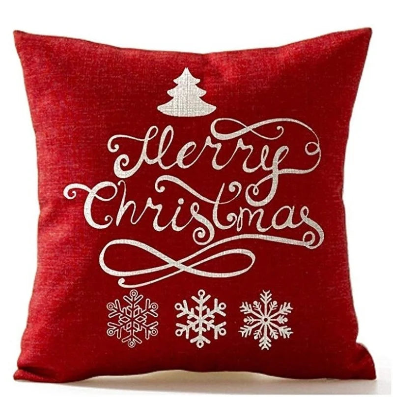 Christmas Decorations Pillow Covers Snowflcke Decor Throw Pillow Cases Xms Tree Cushion Cover 18 X 18 Inch
