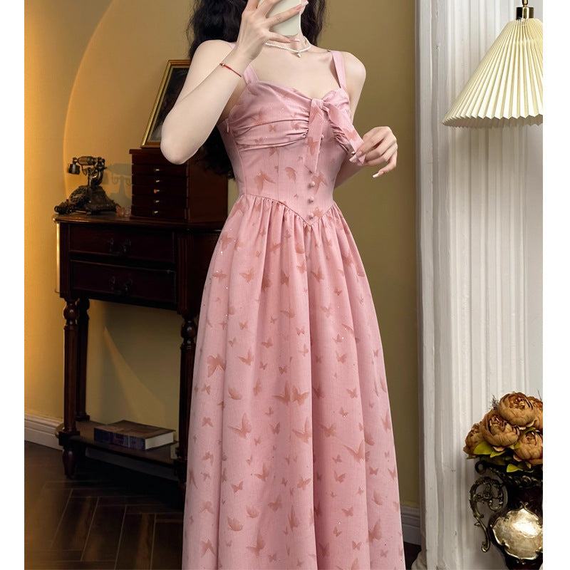 Fashion Suspenders Vacation Female Dress