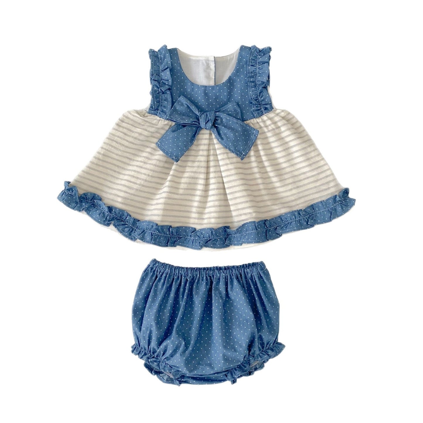 Baby Girl's Cotton Tree Fungus-like Lacework Sweet Set Top Pants