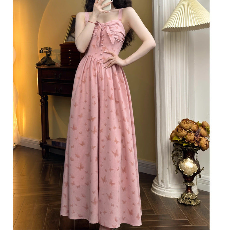 Fashion Suspenders Vacation Female Dress