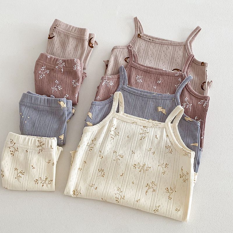 Girls' Camisole Shorts Two-piece Set Breathable Home Clothing