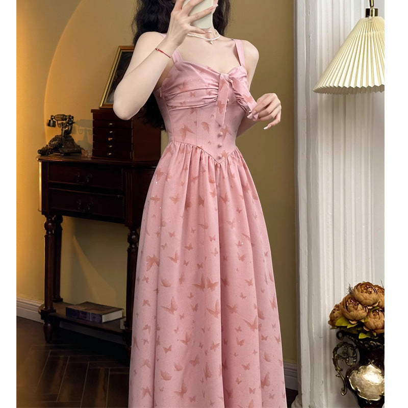 Fashion Suspenders Vacation Female Dress