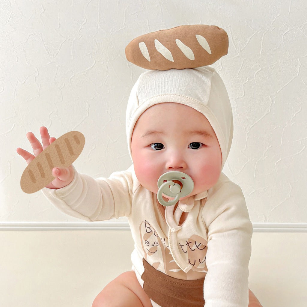 Spring Baby Jumpsuit Ins Korean Style Bread Shape Long-sleeve Jumpsuit