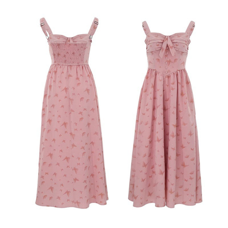 Fashion Suspenders Vacation Female Dress
