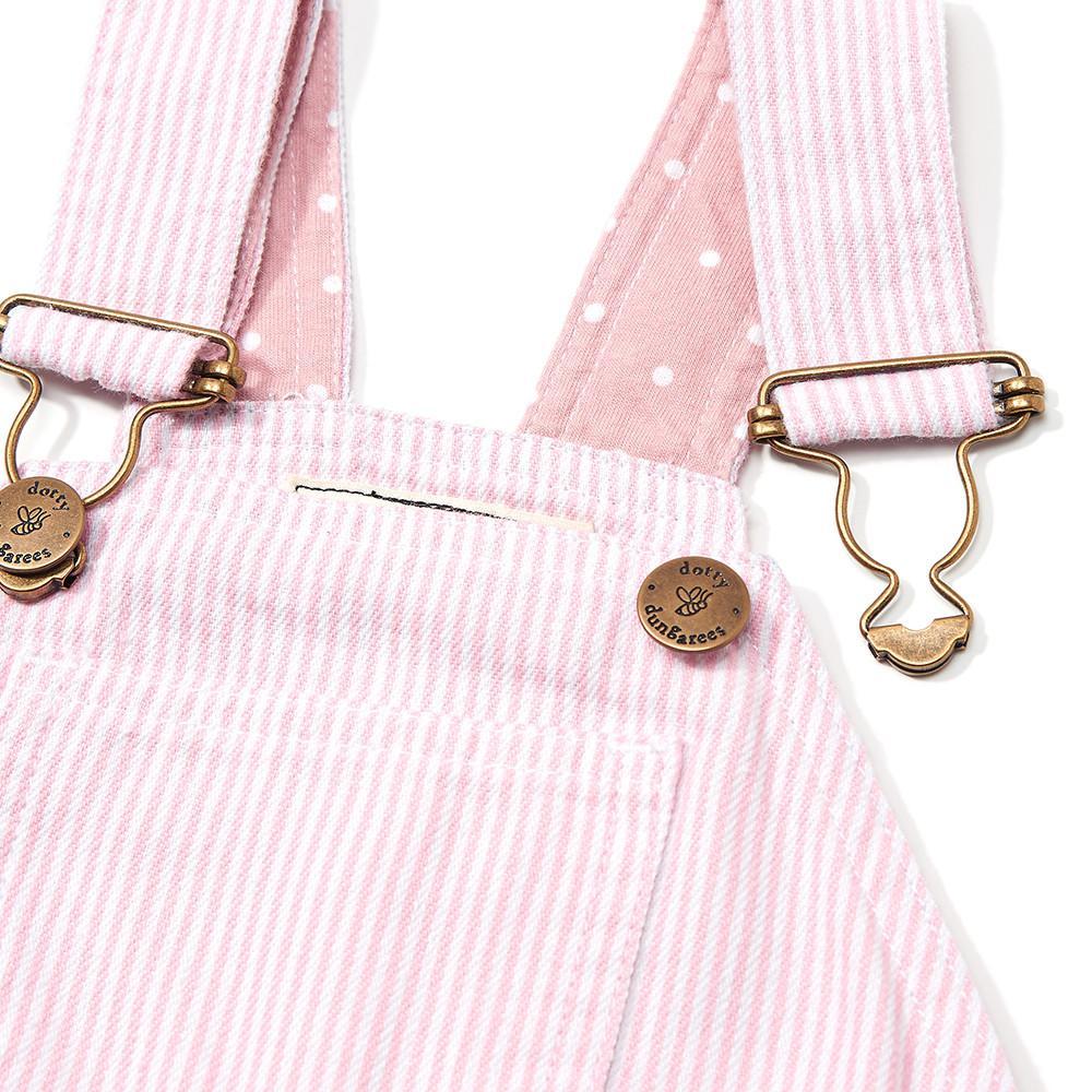 Pink Stripe Dungarees