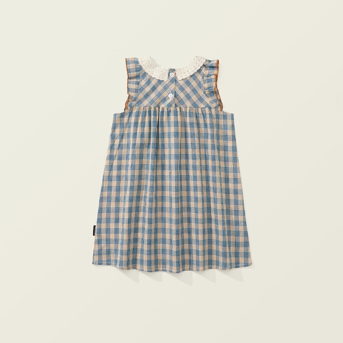 Baby Girl Lace Cotton Plaid Sleeveless Children's Skirt