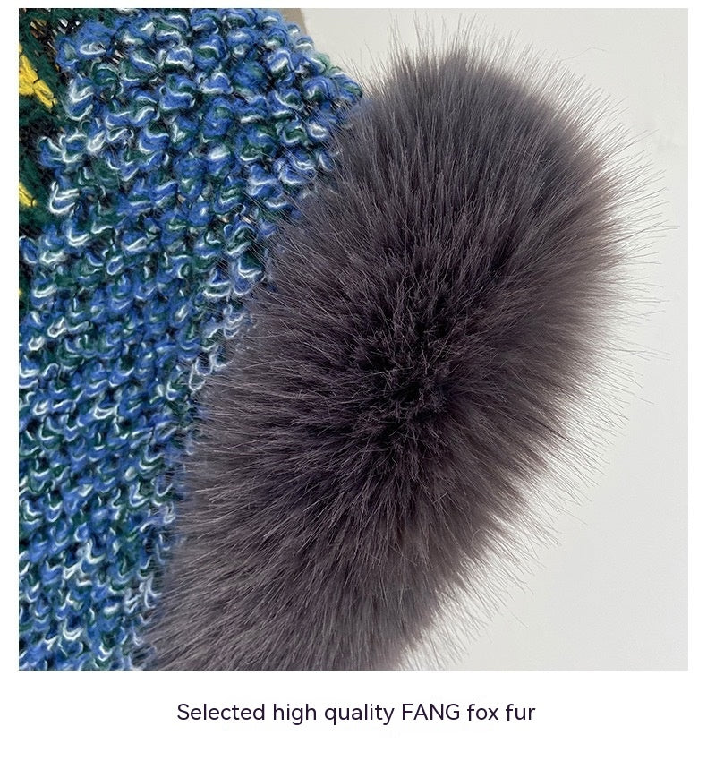 High Environmental Protection Fox Shawl Advanced Socialite Style Thickened Cape