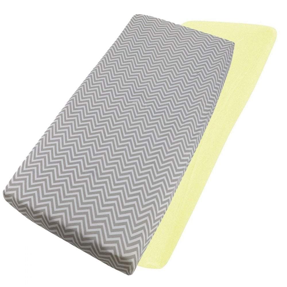 Crib Jersey Fitted Sheets 100% Cotton 40x90cm - Pack Of 2 - Fits All Models