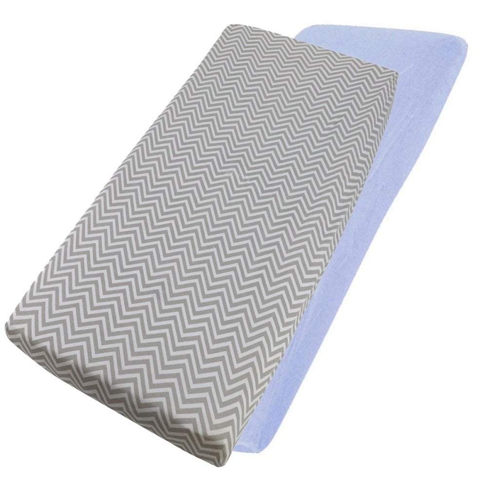 Crib Jersey Fitted Sheets 100% Cotton 40x90cm - Pack Of 2 - Fits All Models