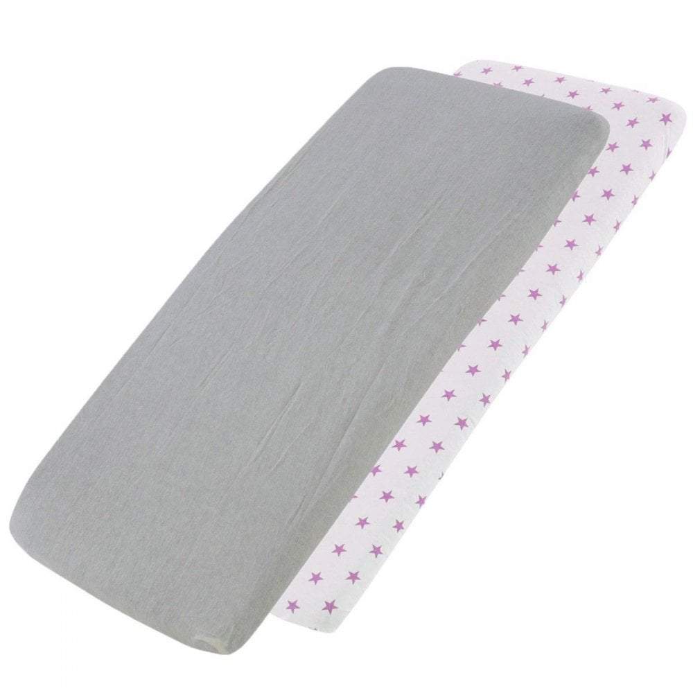 Crib Jersey Fitted Sheets 100% Cotton 40x90cm - Pack Of 4 - Fits All Models