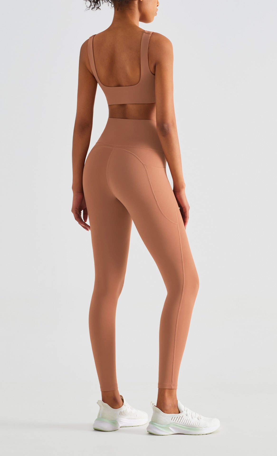 Pantalones de yoga de cintura alta para mujeres con realce de glúteos desnudos, mallas ajustadas para correr y hacer ejercicio