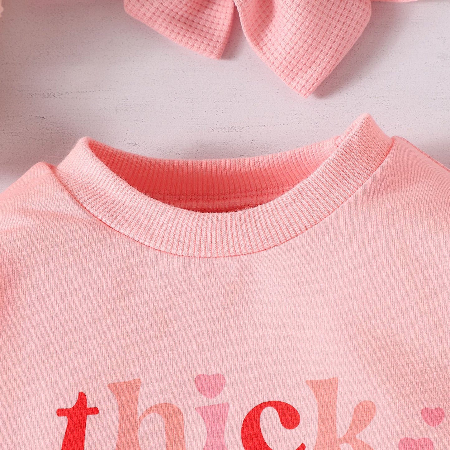 Baby Valentine's Day Pink Letters Jumpsuit Romper