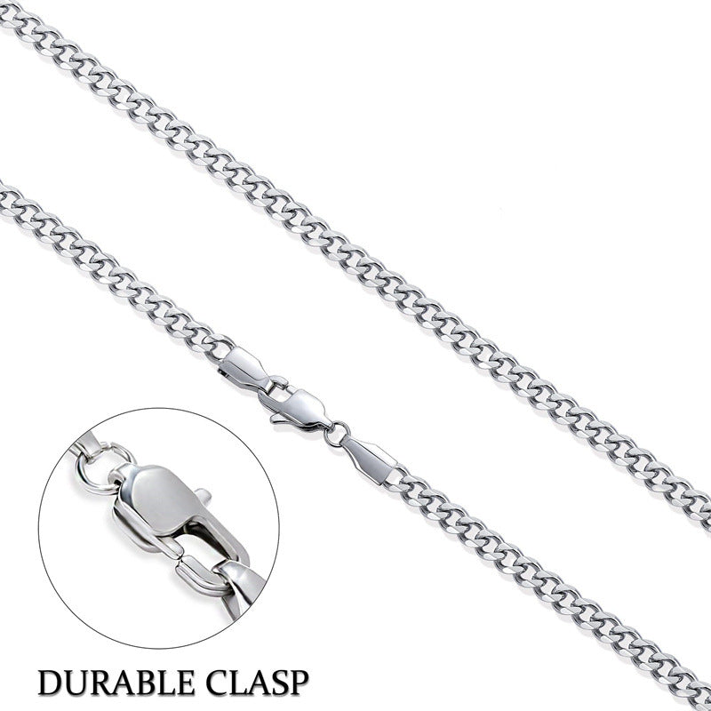 Men's Necklace Stainless Steel Cuban Link Chain