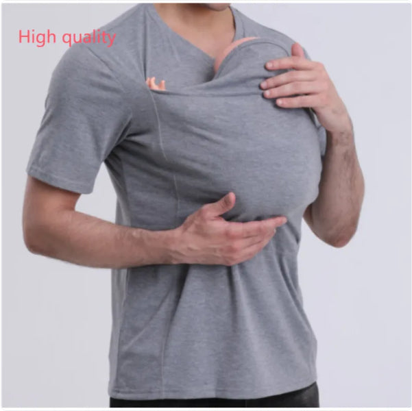 Dad Multifunctional Clothes Kangaroo Mummy Vest Long Sleeve