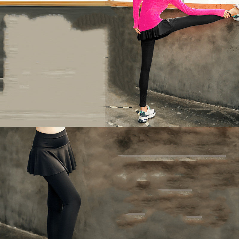 Pantalones casuales falsos de dos piezas de talla grande para deportes