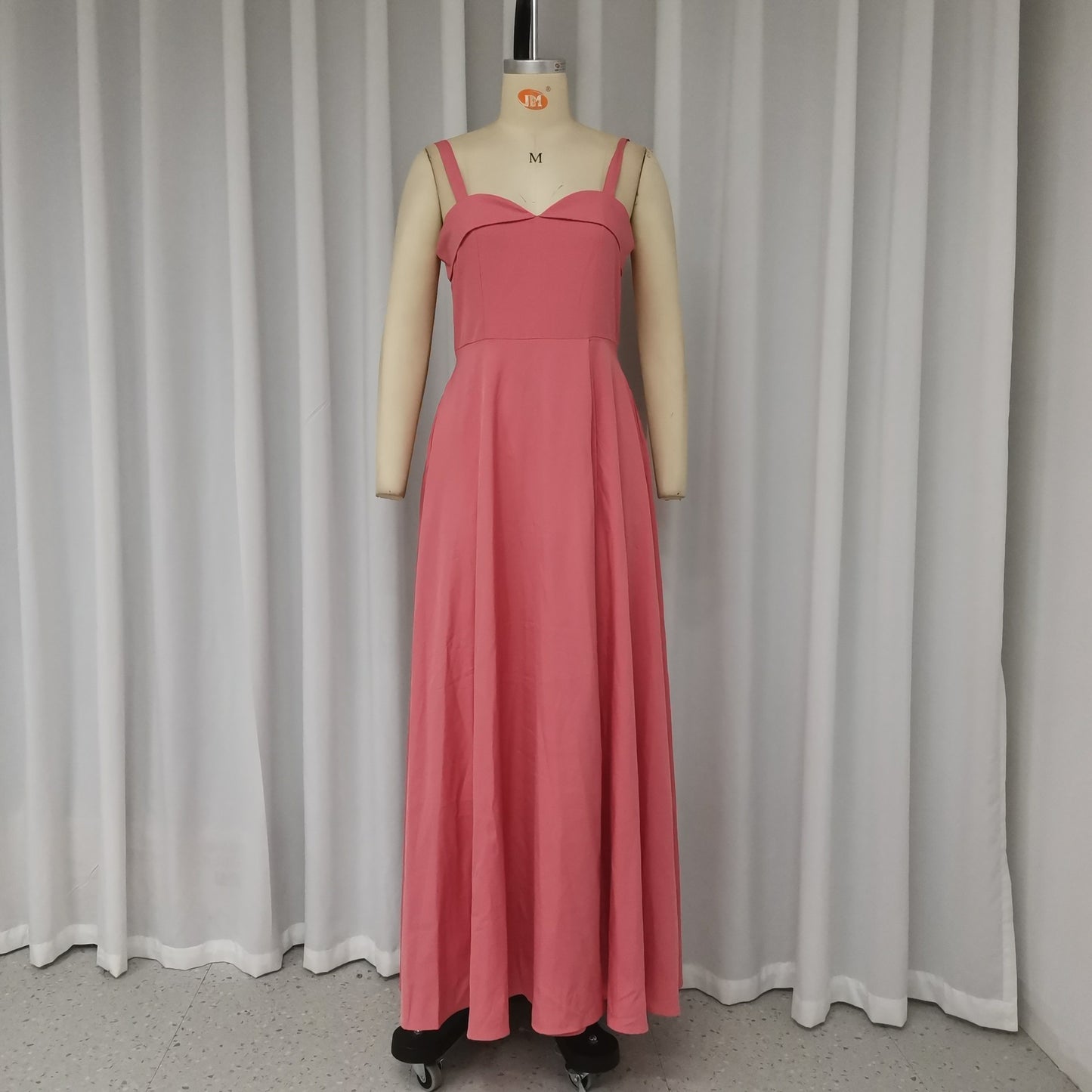 Sexy Shoulder Strap Slit Solid Color Dress