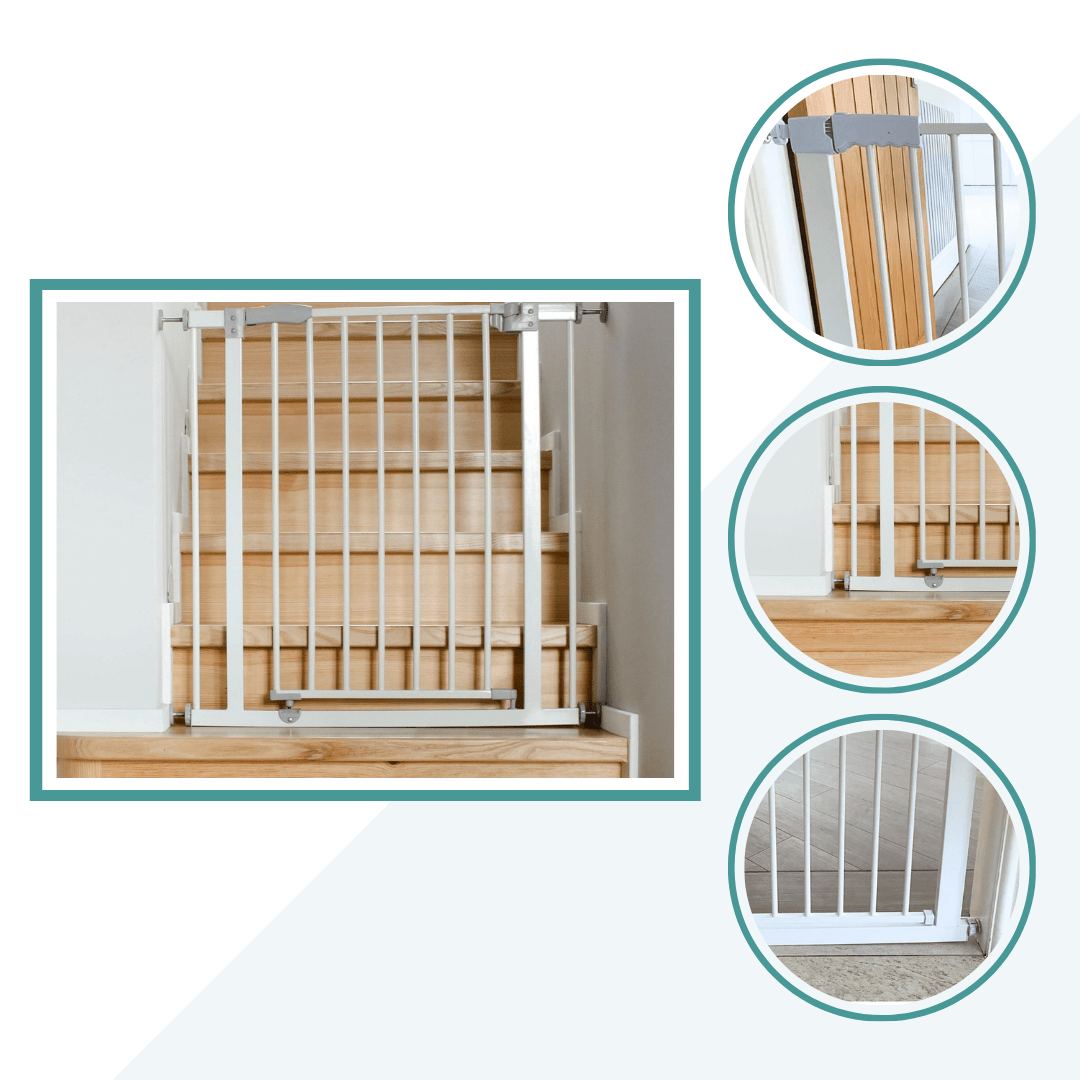 2x FYLO Baby Safety Stair Gate Pressure Fit Extra Wide