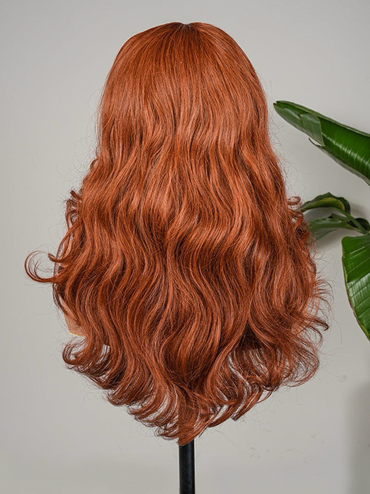 Chic Luxe Hair | Pre- Styled Glueless Ready To Wear Layered Cut 250% Density Wavy Wig Burnt Orange | 100% Human Hair