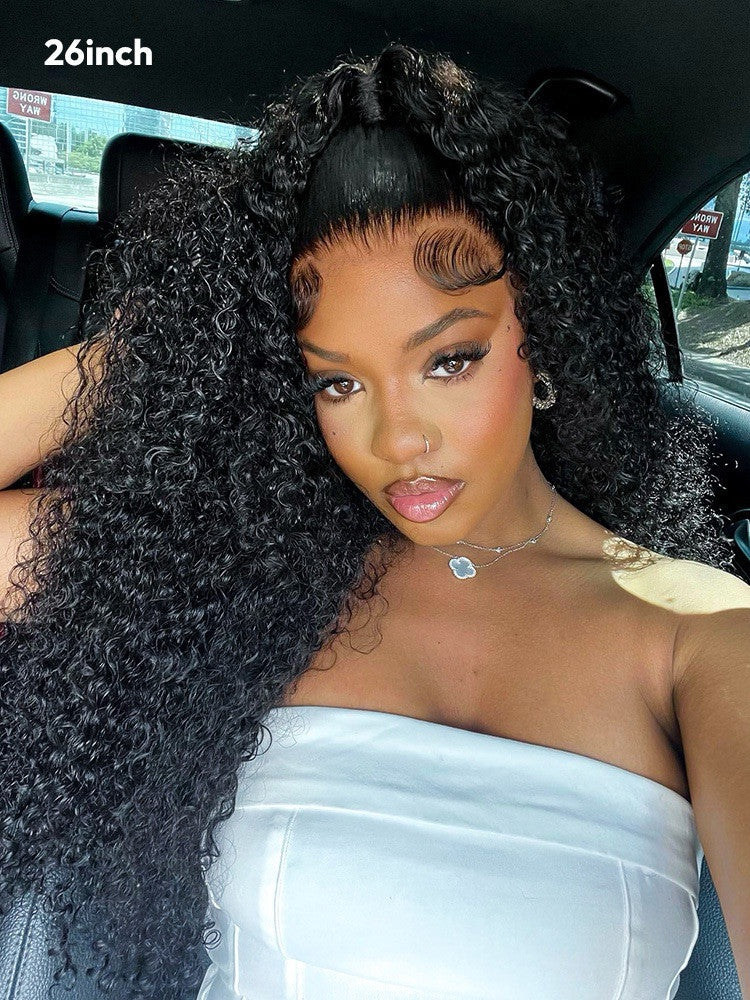 Vietnamese Human Hair Glueless Ready To Wear Curly Luxurious 250% Full Density Long Wig