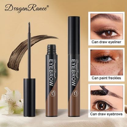 Waterproof Eyebrow Gel - Semi-Permanent Long Wear - Black Brown Tattoo Tint - Smudge-Proof, Sweatproof, Natural Look - All-Day Bold Definition - Easy Application, Tearing Off Cream