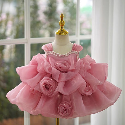 Vestido de noche para niños de año completo con minifalda
