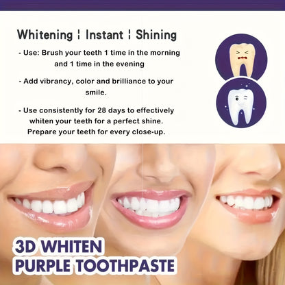 Purple Toothpaste Whitening Agent Deep Cleaning