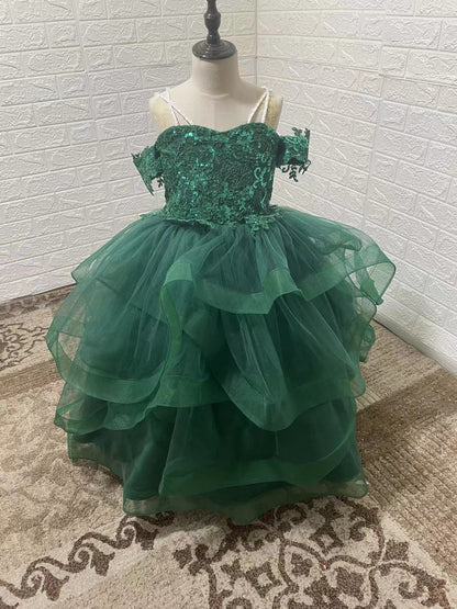 Vestido infantil con cola de sirena