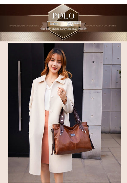 Retro Fashion Tote Casual Weiche Leder Schulter Crossbody Große Kapazität frauen Tasche