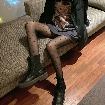 Spring And Summer Ultra-thin Transparent Black Women's Pantyhose