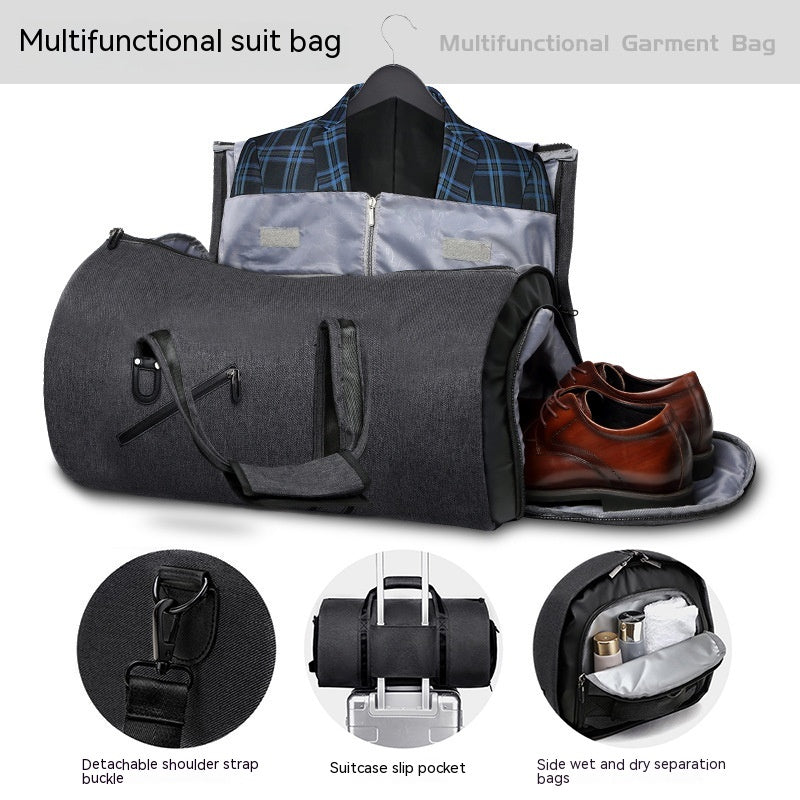 Bolsa de viaje para traje de hombre plegable de gran capacidad y portátil