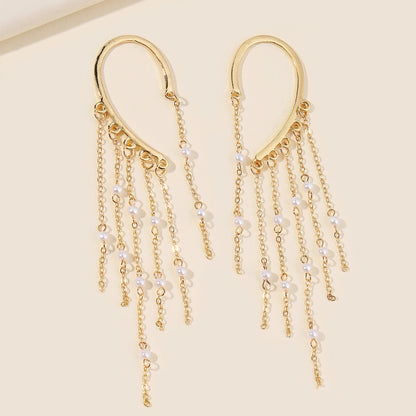 Simple Fashion Pearl Pendant Round Ear Hanging