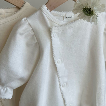 Spring And Summer Infant Toddler Clothes Solid Color Jumpsuit