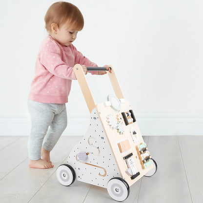 Children's Early Childhood Education Walker Trolley Baby Toddling Walk Walker Shopping Cart Wooden Toy