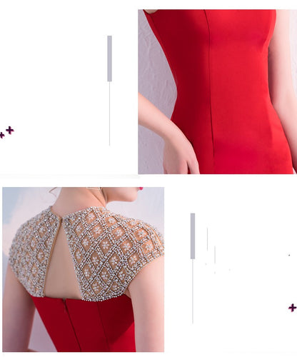 Elegantes Abendkleid mit langem Fischschwanz-Abschluss