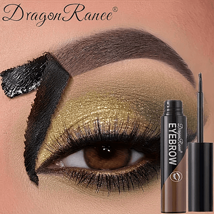 Waterproof Eyebrow Gel - Semi-Permanent Long Wear - Black Brown Tattoo Tint - Smudge-Proof, Sweatproof, Natural Look - All-Day Bold Definition - Easy Application, Tearing Off Cream