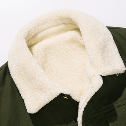 Winter plus Samt dicke Jeansjacke