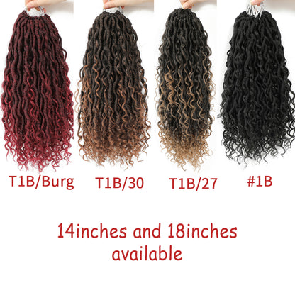 Concubina Feizifeizi, cabello de crochet con fibra química, trenzas sucias