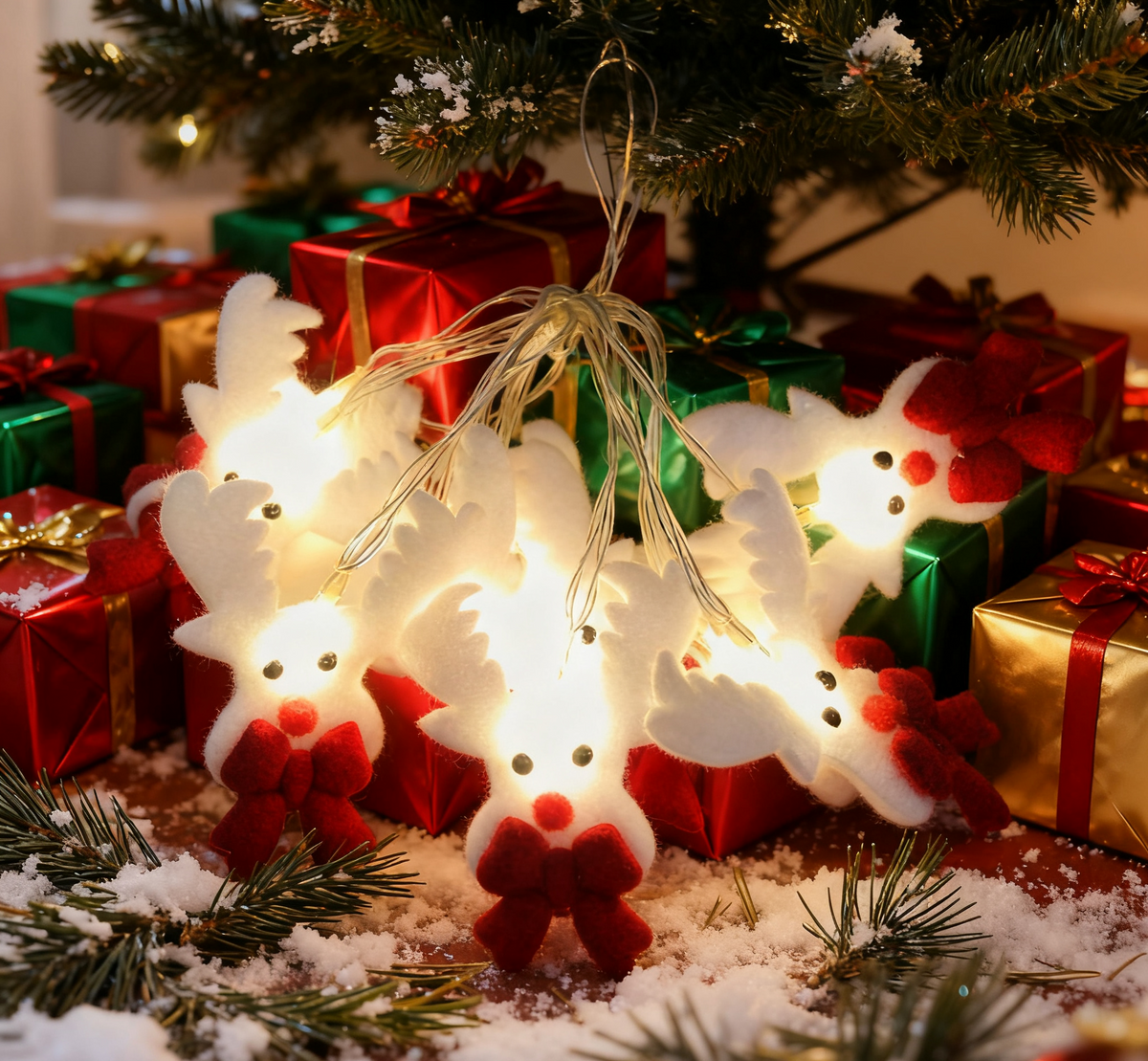 Non woven deer Christmas light LED string