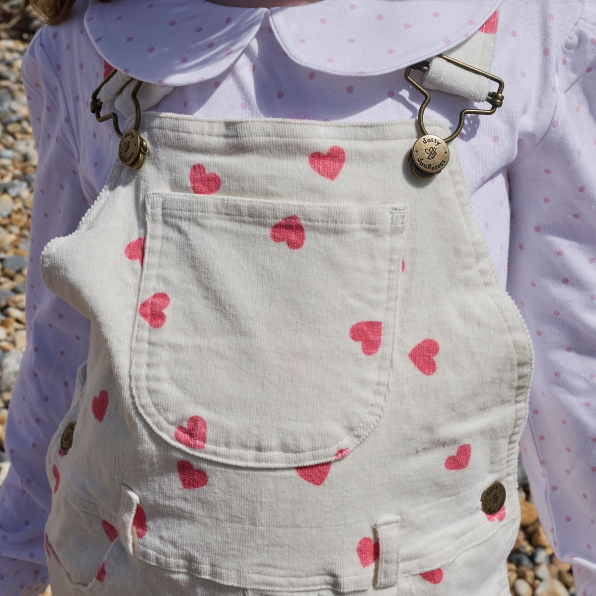 Peter Pan Collar - Pink Hearts