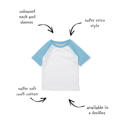 Baseball Tee Short Sleeve - Blue