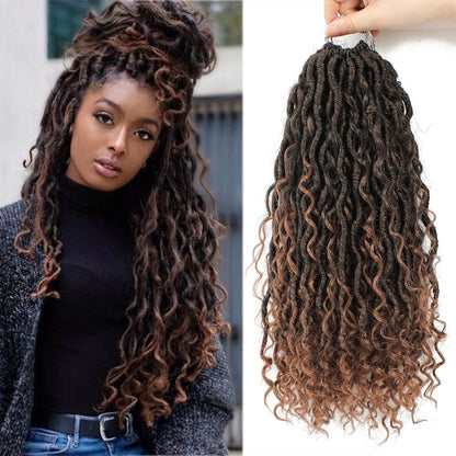 Concubina Feizifeizi, cabello de crochet con fibra química, trenzas sucias