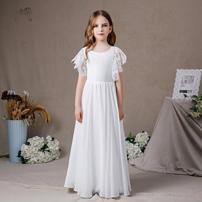 Disfraz de princesa de gasa para niña, estilo occidental, vestido de noche para actuación en el escenario, verano