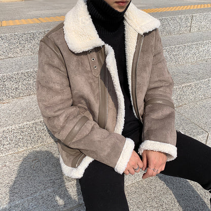 Neu Baumwollmantel Koreanische Samt Baumwolle Motorradmantel