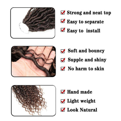 Concubina Feizifeizi, cabello de crochet con fibra química, trenzas sucias
