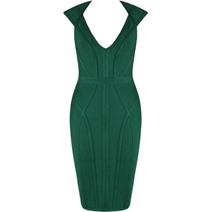 Verbandkleid Damen Sexy Grün Bodycon Abendkleider