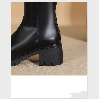 Botas altas de caballero con suela gruesa para invierno