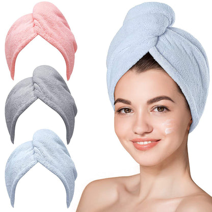 Gorro de ducha con toalla para secar el cabello de moda